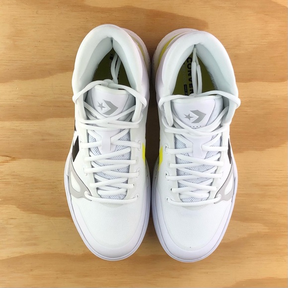 Converse G4 High Top White Yellow React Basketball Shoes Size 9 - Picture 5 of 9